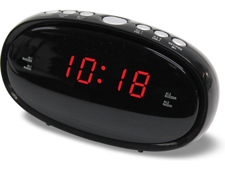 Rádio Despertador DENVER CR-420 (Preto - Digital - Função Snooze - Pilhas)