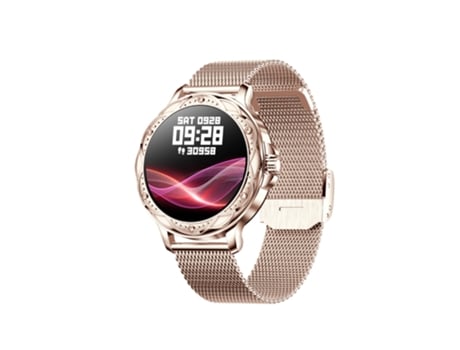 EKO 5.1 Relógio Conectado com Antirroubo e Bracelete Milanesa em Aço Inoxidável Dourado