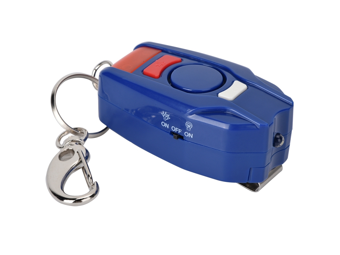 Alarma Personal De Emergencia 125-128db Con Linterna Led Para Auto-defensa Y Seguridad Al Aire Libre