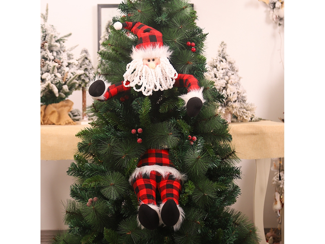 Conjunto de decoração de natal com papai noel duende e árvore para casa e comércio LAXISCREED