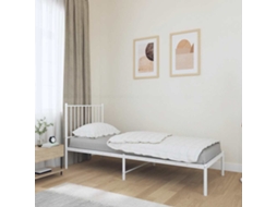 Vidaxl Estrutura De Cama Sem Colchão Com Cabeceira 75x190 Cm Branco