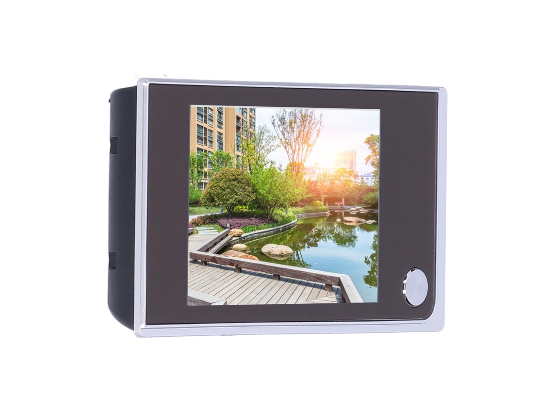 Primerox visor de Porta Digital com Tela Lcd 3,5 Polegadas e Campainha de Vídeo 120 Graus Prata