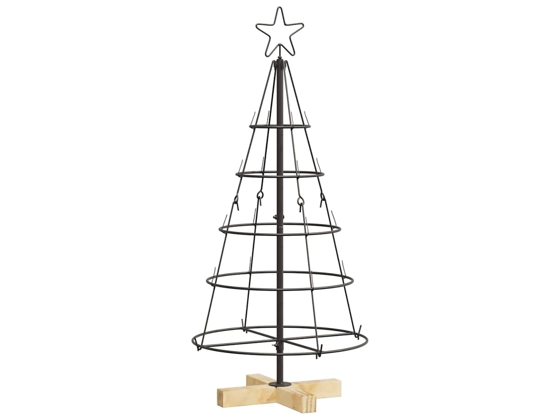 Conjunto 1 Decoração De Natal Vidaxl Preto Aço (90 Cm)