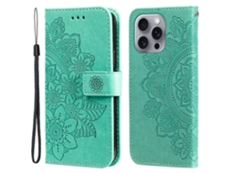 Capa Em Couro Pu Para Apple Iphone 16pro Max Verde