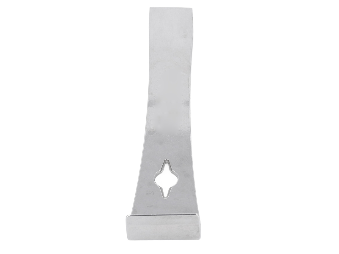 Alavanca espessa de aço inoxidável para extração de pregos e raspagem, ideal para desmontagem e modificação.