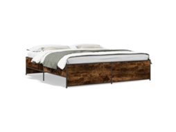 Estrutura de Cama 200x200 Cm Derivados Madeira/metal MAISON EXCLUSIVE