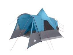 Conjunto 1 Tenda Teepee Vidaxl Azul Tafetá (720 X 465 X 295 Cm)