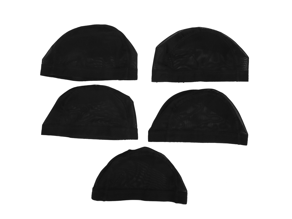 5pcs Boné De Peruca De Nylon Elástico Respirável, Tamanho Universal, Ideal Para Cabelos Longos, Curtos, Lisos Ou Cacheados