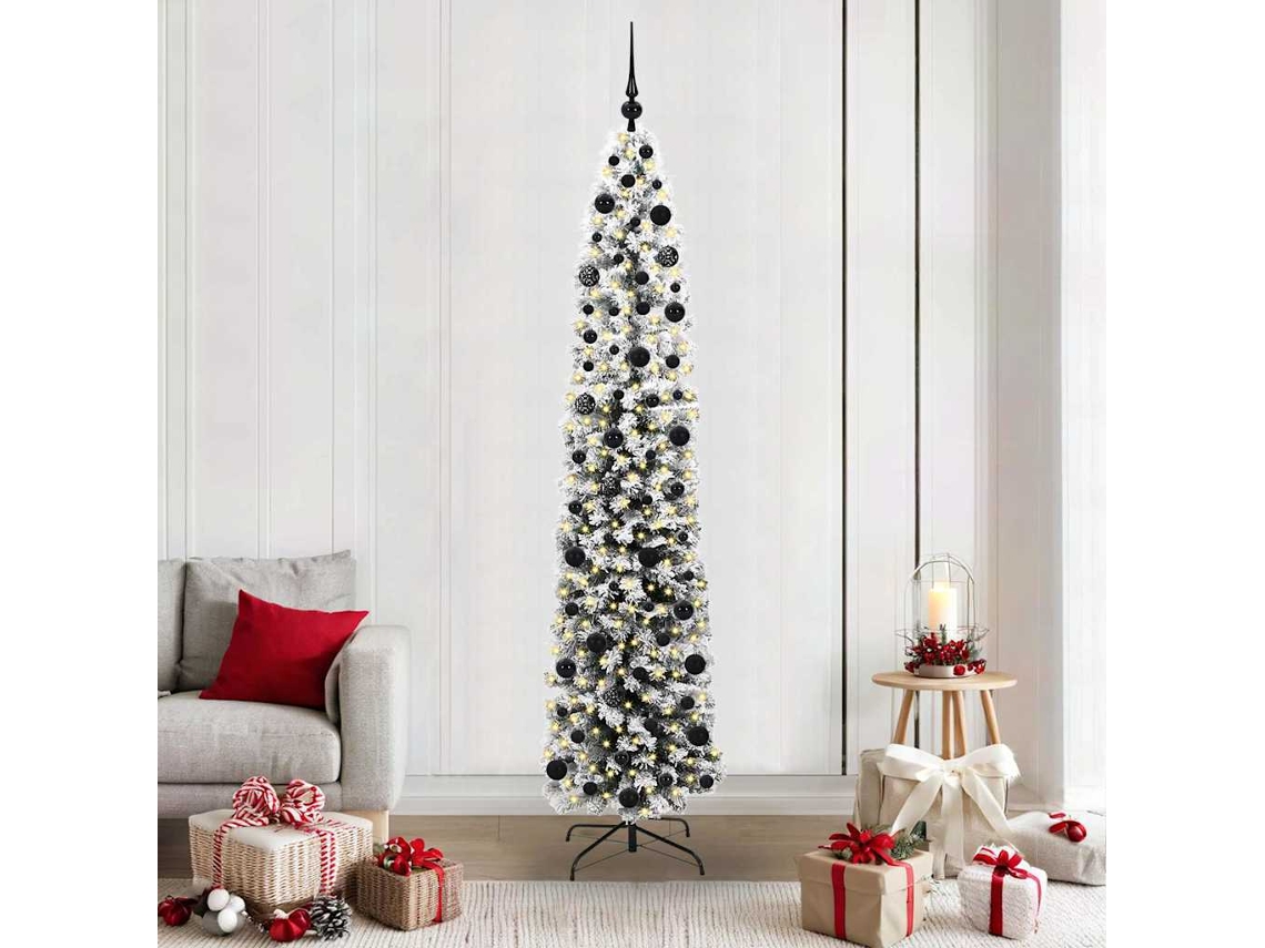 Vidaxl Árvore De Natal Artificial Verde 210 Cm Pvc E Aço E Plástico