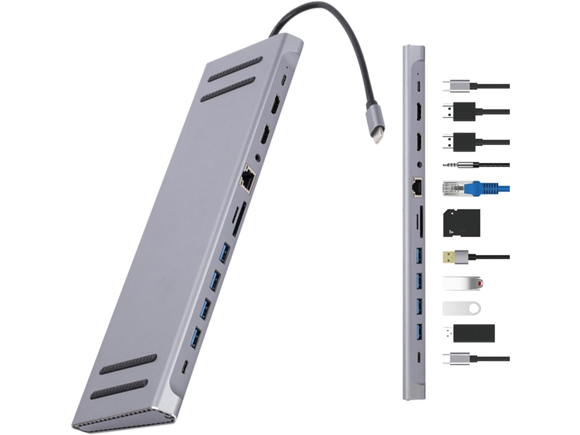 Estação De Acoplamento Para Laptop, Adaptador Usb-c Alta Velocidade,