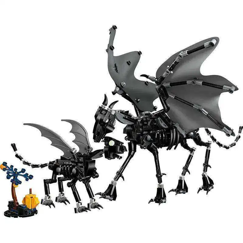 Lua Nova Corvo Noturno Blocos de Montagem Modelo Básico de Árvore Morta Brinquedo Educativo Infantil Faça Você Mesmo