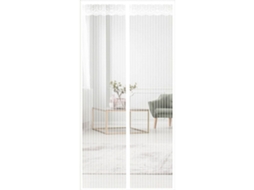 Tela Mosquiteira Magnética, Para Porta, Proteção Contra Insetos, 150 X 240 Cm, Listras Brancas Peso 0 9 Kg O
