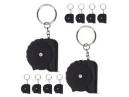 Conjunto De 10 Peças Fita Métrica Retrátil Com Chaveiro Feito Aço