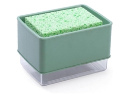 Dispensador De Jabón 2 En 1 Para Utensilios De Cocina Con Esponja Y Bomba Manual