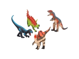 Mali conjunto 4pcs Brinquedo Dinossauro Vinil Carnotauro Estegossauro Ornament para +3 Anos Kl6‑006