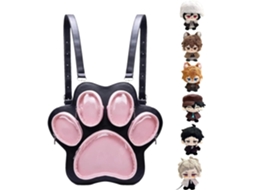 Lurelia Bolsa Escolar Pata De Gato, Mochila Macia Em Peluche Para Jovens