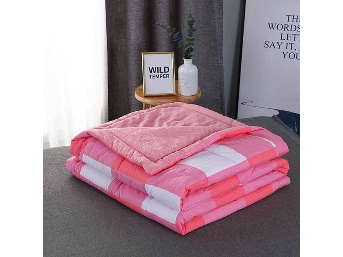 Edredom Xadrez Listrado para Inverno e Outono Colcha Ar Condicionado Manta Macia Respirável Decoração de Casa,