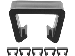 Clips De Canto Para Sofá, 6 Peças, Plástico Preto | Móveis Para Jardim E Área Externa