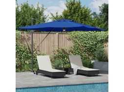 Vidaxl Parasol Roma Azul 286 X 284 X 270 Cm Alumínio E Poliéster