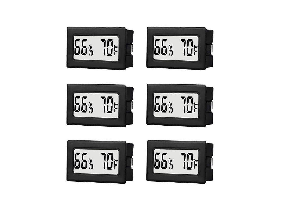 Termómetro Higrómetro Mini Digital Lcd Com Sensor, Medidor De Temperatura E Humidade Para Interior, Em Plástico - Elysve