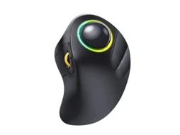 Rato Trackball Bluetooth Sem Fios Recarregável, Ergonómico, Com Retroiluminação Rgb, Compatível Com Windows, Mac E Ipad Preto Bestvite