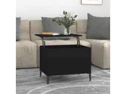Vidaxl Mesa De Centro 60x44,5x45 Cm Derivados De Madeira Preto