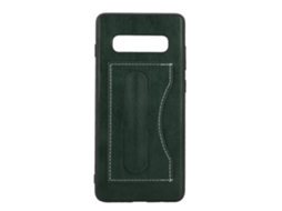 Capa Traseira LAXISCREED Samsung S10+ Verde com Suporte e Cartão