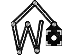 Regla Plegable de Aluminio Hexagonal Con Agujeros de Posicionamiento para Medidas Precisa