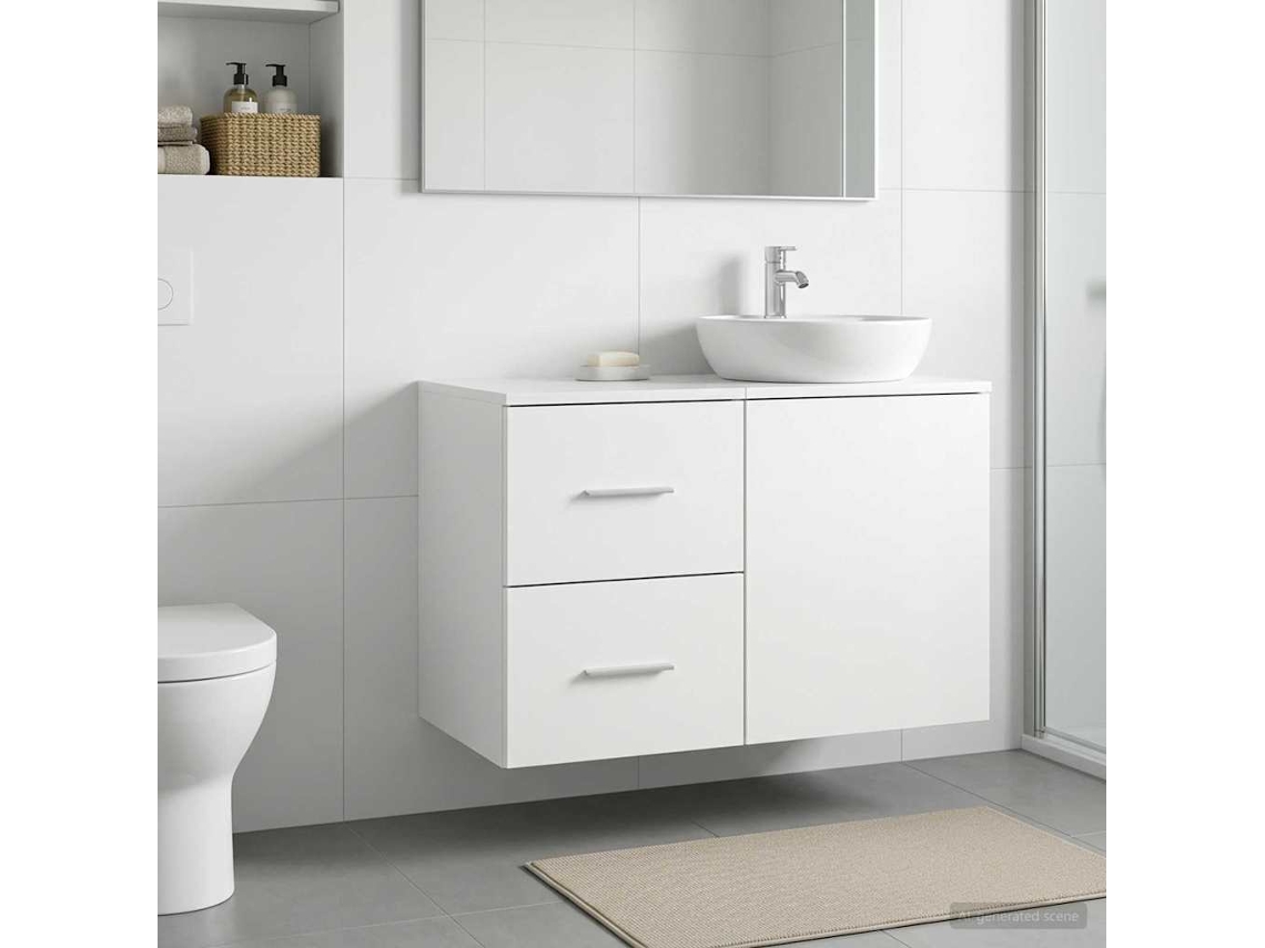 Vidaxl Armário De Banheiro Intermediário Branco 30 X 41 X 50 Cm