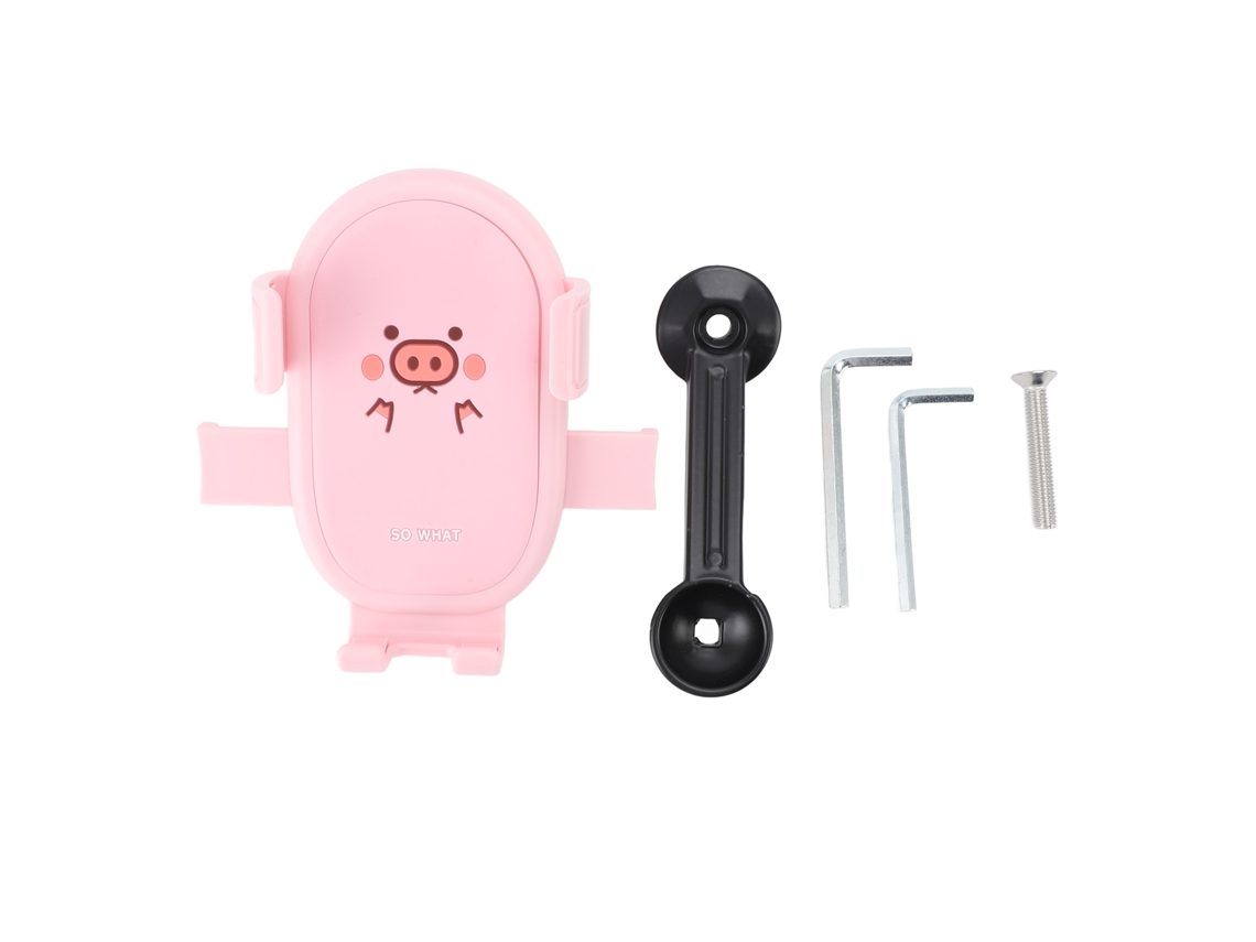 Suporte de Telefone para Moto, Cute, Absorção de Impactos, Compatível com 4.7-7.1 polegadas, Rosa