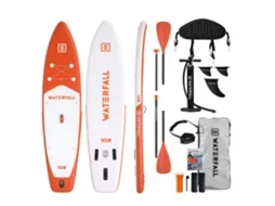 Prancha Stand Up Paddle WATERFALL 10.6 All in One Coral PRO (Inclui encosto para banco + adaptador pagaia em remo)