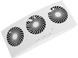 Ventilador solar portátil para janela, para circulação de ar e sistema de aquecimento.