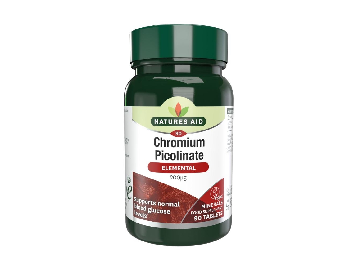 Natures Aid Chromium Picolinate 200Âµg Elemental 90s