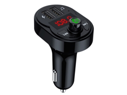 Transmissor Fm Cartão Tf U Disk Music Play Car Mp3 Player 2 Usb Car Charger Bluetooth 5.0 Handsfree Car Kit Fm Modulator Black ENZONS