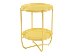 Mesa de jardim Sandefjord aço 57,5x40 cm - Amarelo [EN.CASA]
