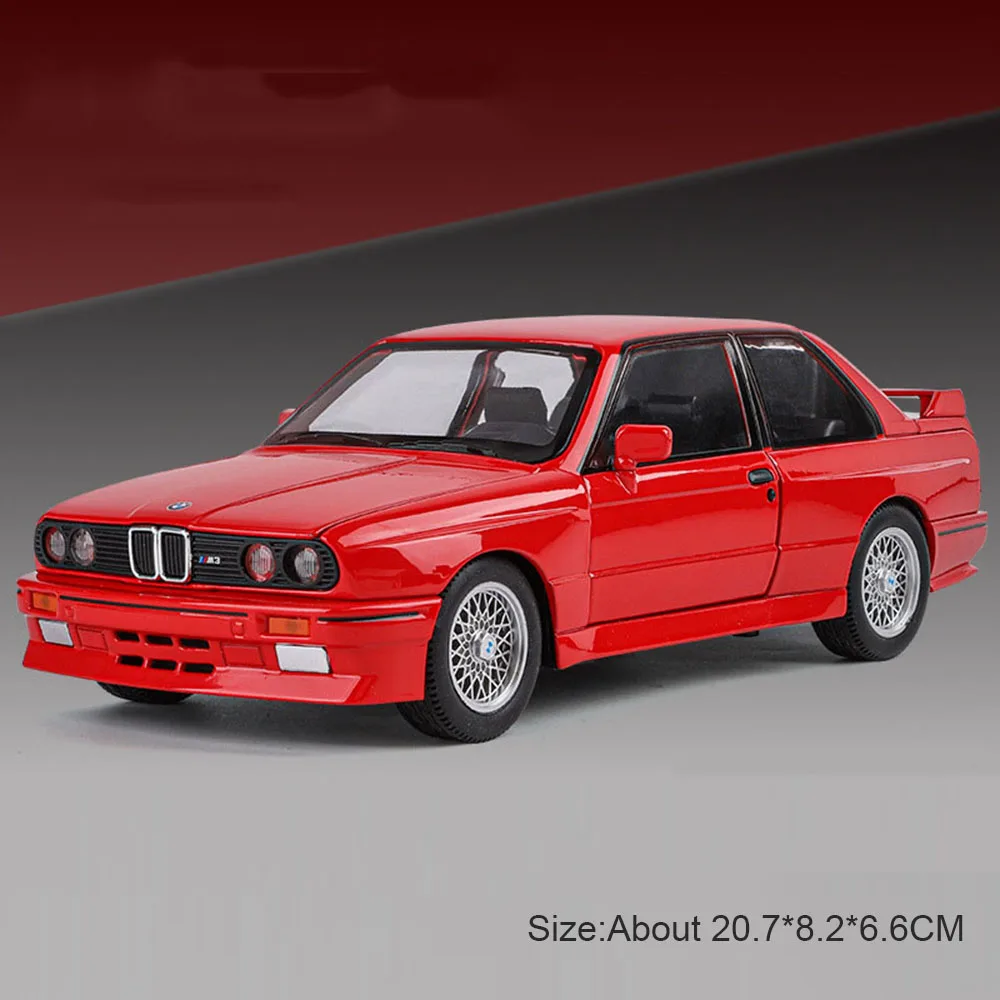 (m3 Vermelho) Miniatura De Carro Em Escala 1:24 Com Funções De Som E Luz.