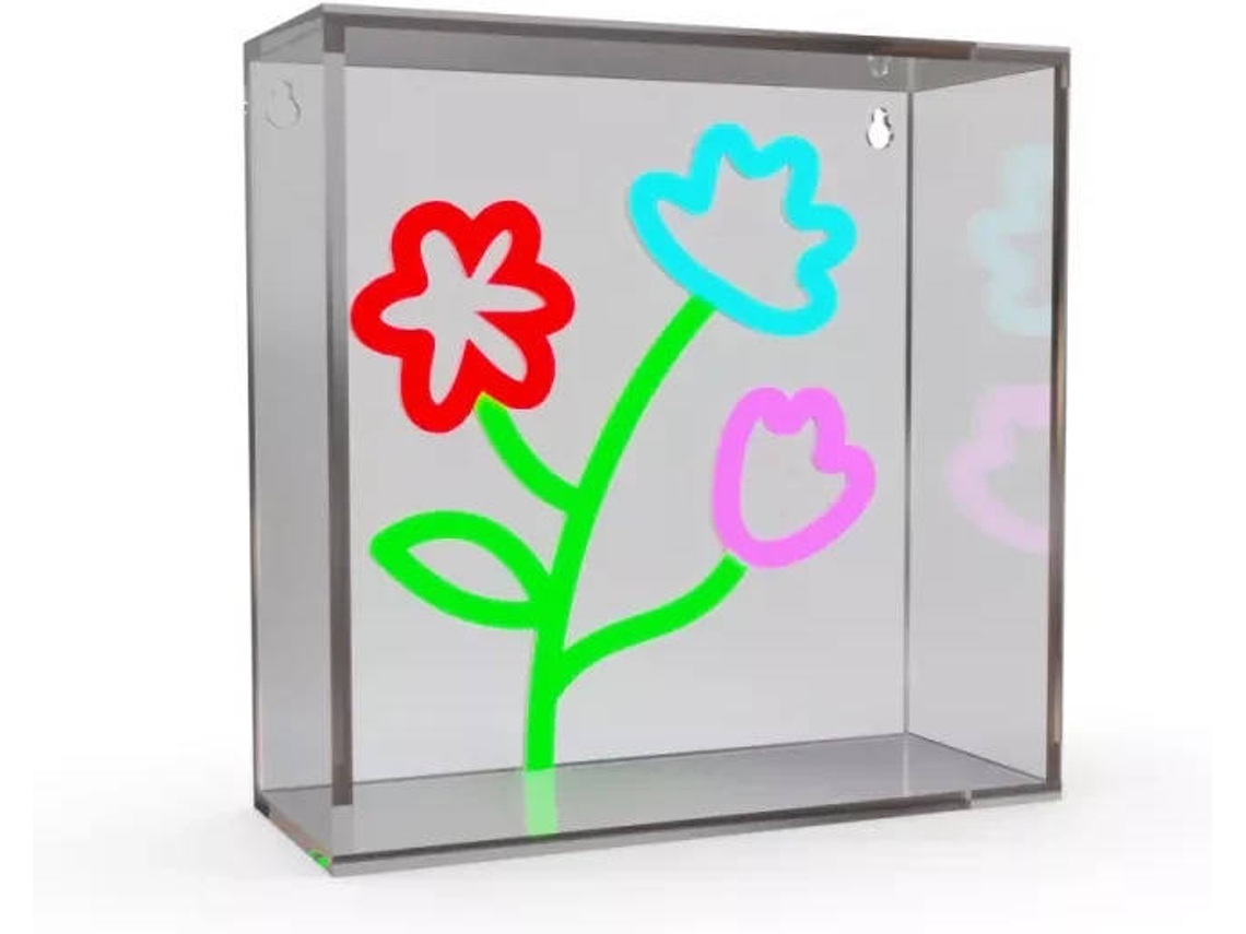 Caixa com Led BEBLAU Flower (20 x 20 x 8 cm)