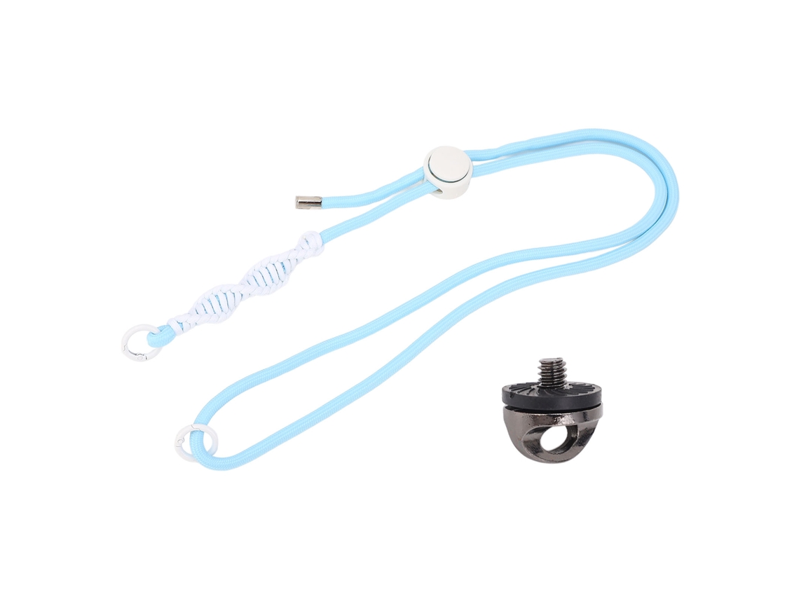 Corda Anti Perda Para Câmera De Ação Com Correia De Nylon Ajustável Para Pocket 3 One X3 X4 Azul Claro