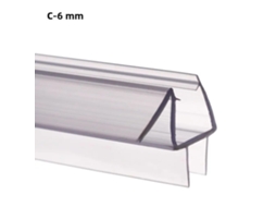 Fita De Vedação Portátil C-6mm Para Porta Janela De Chuveiro, Feita De Pvc Transparente Anticolisão E À Prova D'água