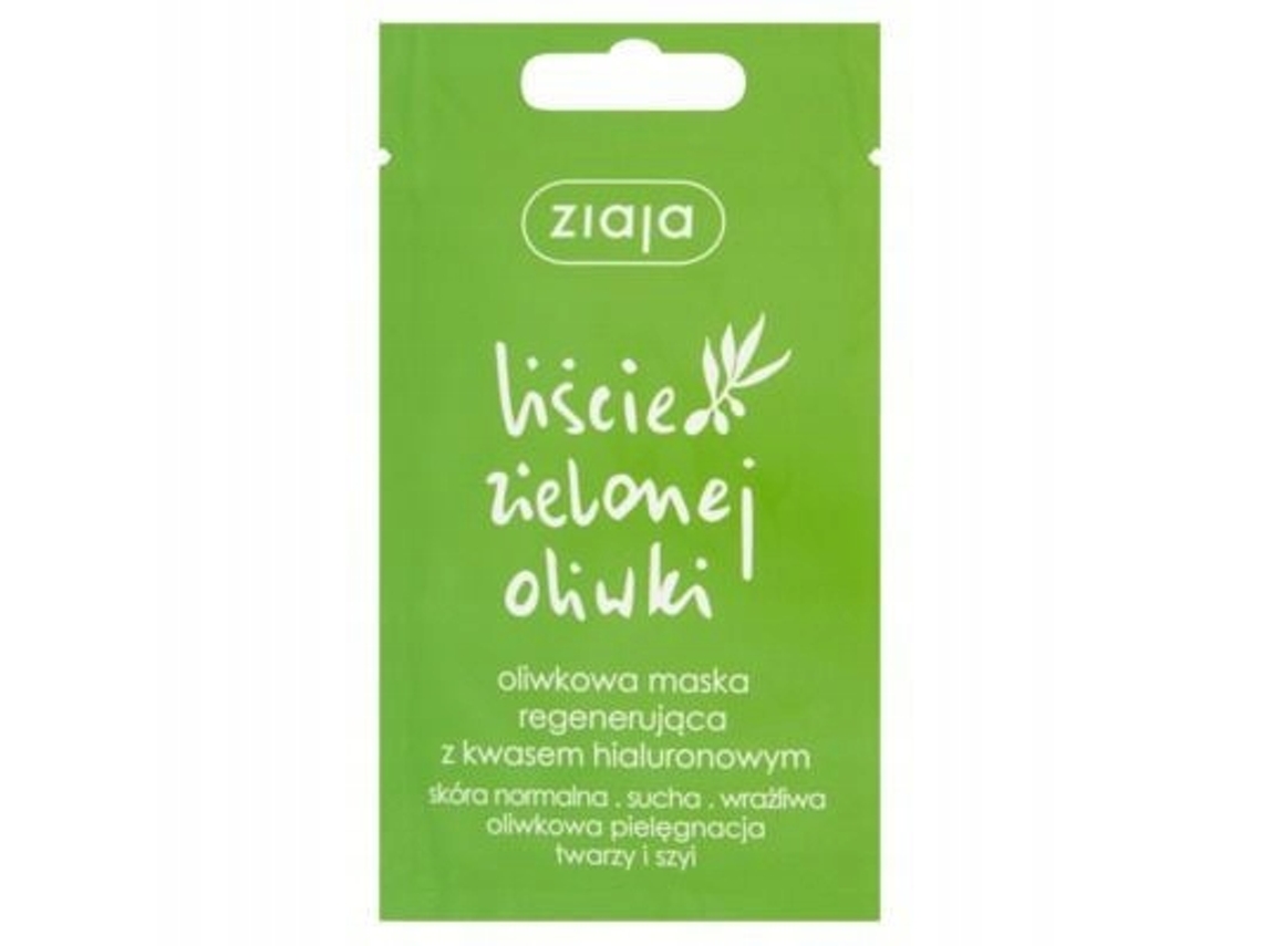 Máscara Facial Ziaja com Folhas de Oliveira Verde e Ácido Hialurônico Regenerador, 7 ml