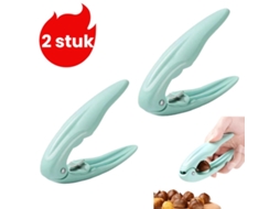 Conjunto 2 Abridores De Castanhas E Quebra‑nozes Domésticos, Cor Verde