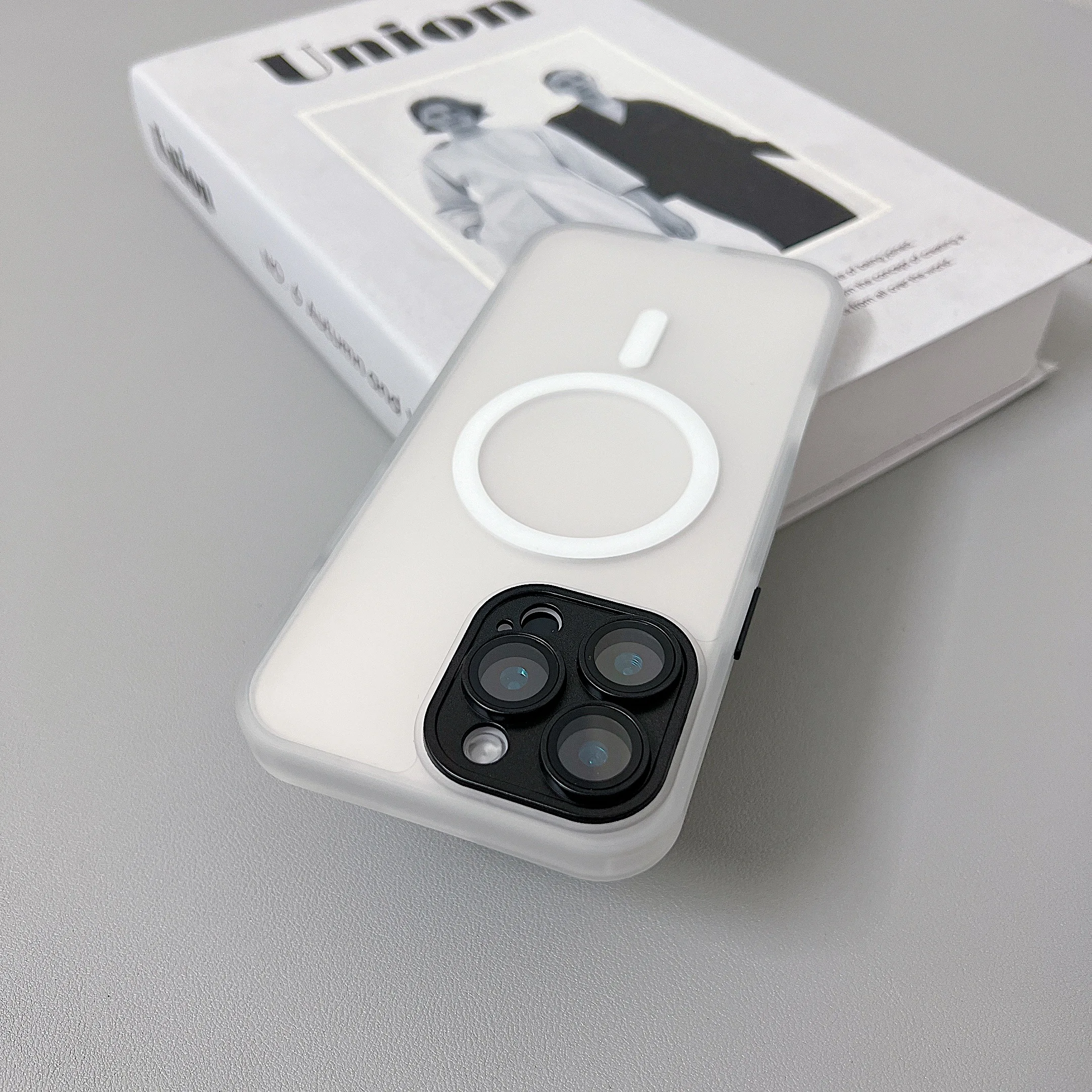 (iphone 15 Plus, Branco) Capa Transparente À Prova De Choque Para Iphone, Compatível Com Carregamento Sem Fio Magsafe.