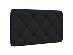 Vidaxl Almofadão De Cabeceira 80 Cm Tecido Preto