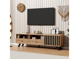 Armário Tv Madeira 150x38x44cm, 2 Gavetas, 60". Cs
