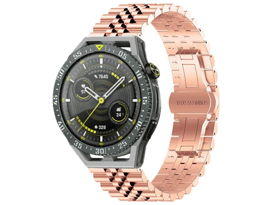 Pulseira De Aço Inoxidável Meia-lua Five Bull Para Huawei Watch Gt3 Se + Ferramenta Para Remoção Da Pulseira
