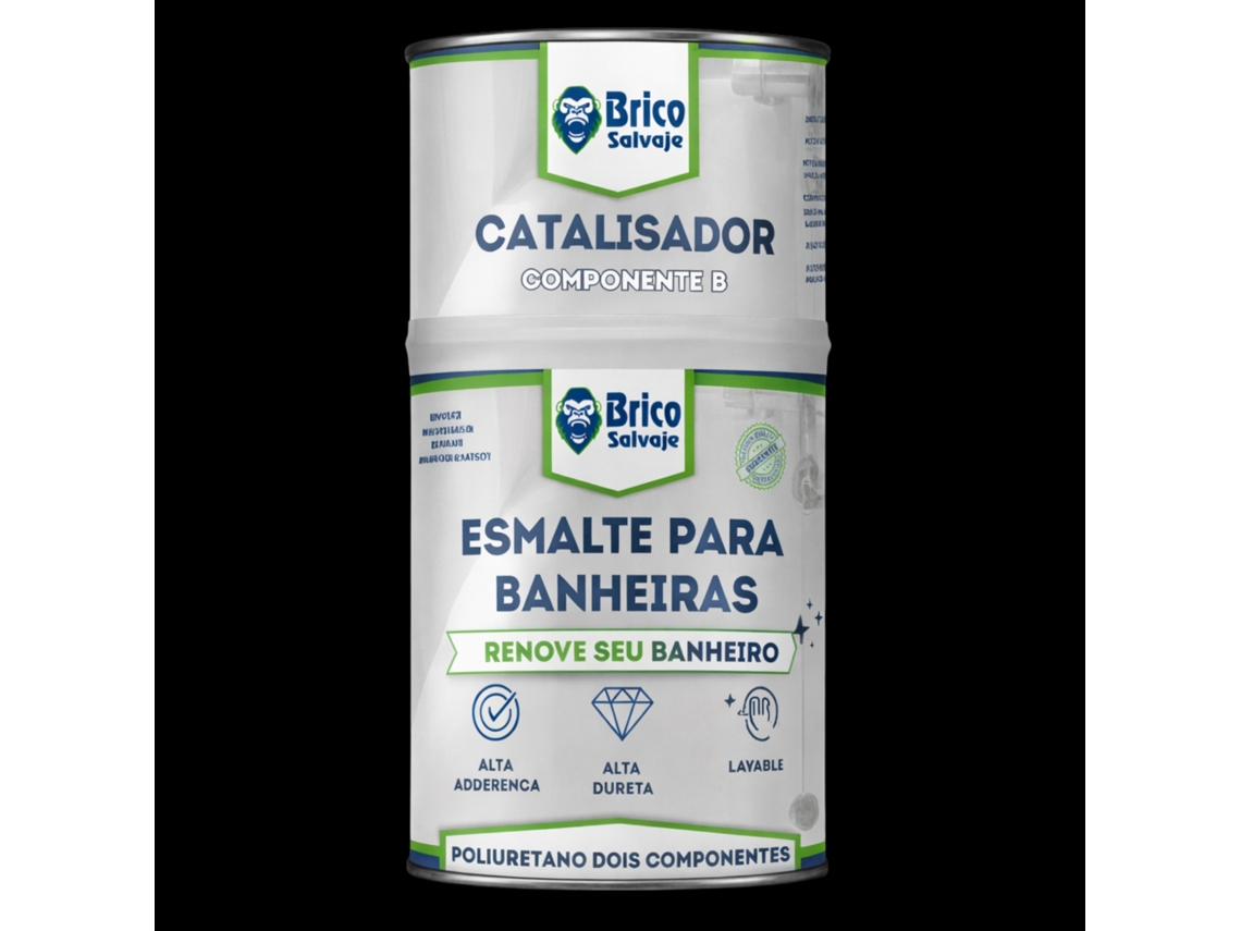 Tinta para Banheiras e Bases de Duche BRICOSALVAJE 2 Componentes Preto Mate | BRICOSALVAJE