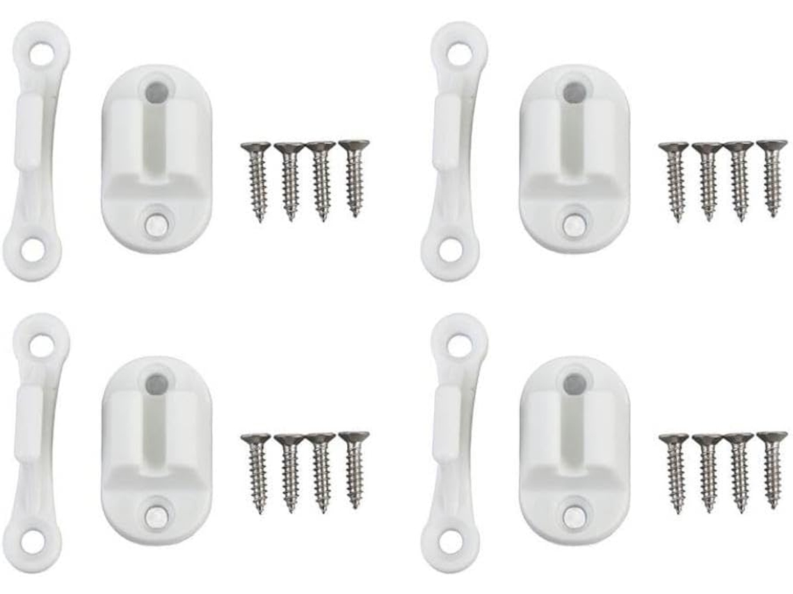 Conjunto De 4 Pares Presilhas Nylon Para Portas Trailers, Barcos, Caravanas, Carros E Iates
