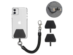 Lurelia Colar Para Telemóvel De Pulso Para Pescoço Com Fivela Metálica 2 Peças 15 Cm Anti-perda
