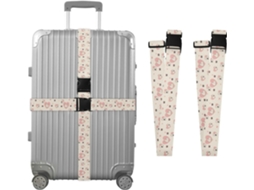Conjunto De 2 Cintas Bagagem Com Estampa Gato Para Malas, Cintas De Viagem, Acessórios Para Cintos, Conector De Bagagem