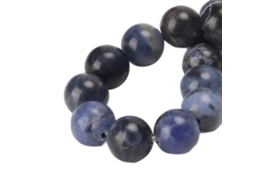 Pulsera De Pérolas De Cristal Natural Elástica De 8mm Unisex Para Meditación Y Regalo Con Venas Azules